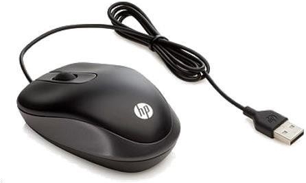 HP Travel Mouse/Cestovní/Optická/1 000 DPI/Drátová USB/Černá (G1K28AA#ABB)