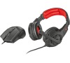 Herní set Trust GXT 784 headset + myš - černý/červený
