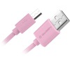 Kabel GoGEN USB/micro USB, 0,9m - růžová