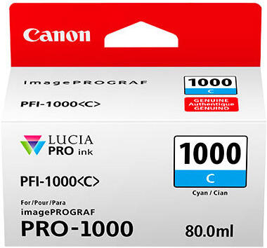 Canon PFI-1000 C, azurový (0547C001)