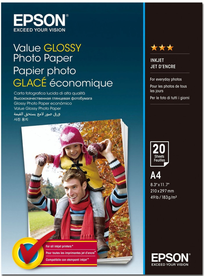 Epson Value Glossy Photo Paper A4 20 sheet (C13S400035)
