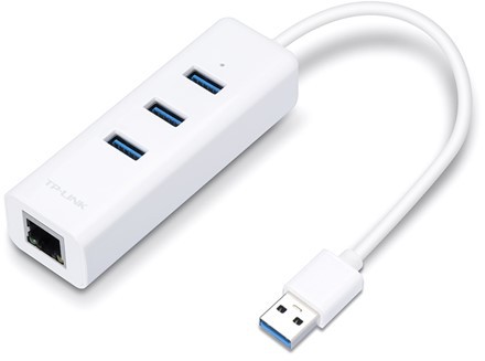 TP-Link UE330 USB 3.0 3-portový USB hub & gigabitový ethernet adaptér