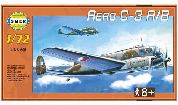 Model Směr Aero C-3 A/B 1:72 29,5 x 16,6 cm