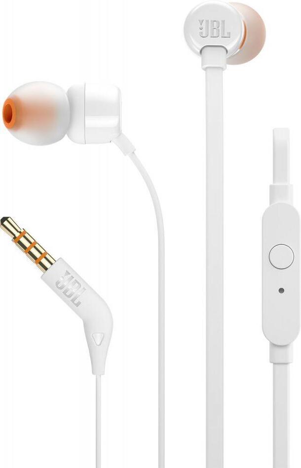 Sluchátka JBL T110, bílá