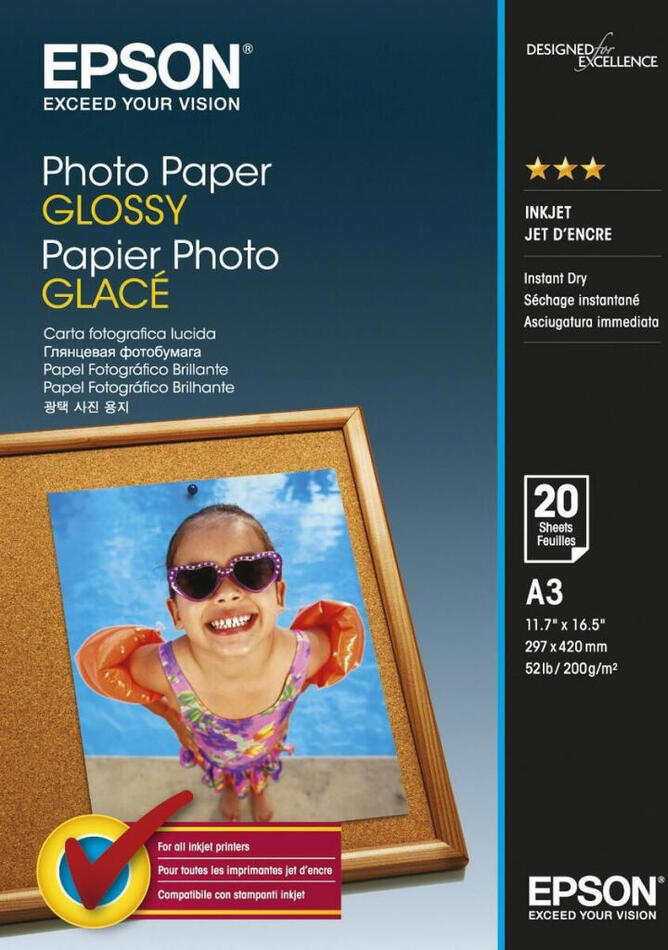 Epson Photo Paper Glossy A3+ 20 listů (C13S042535)