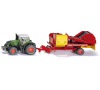 SIKU Farmer - Traktor s vlekem na sklizeň brambor 1:87