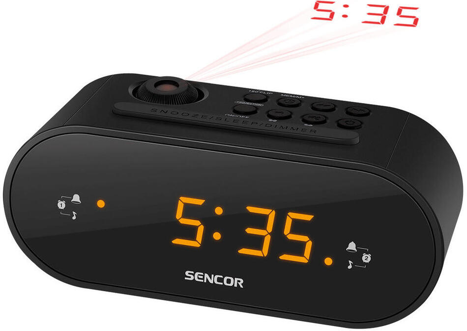 Radiobudík s projekcí času Sencor SRC 3100, černý