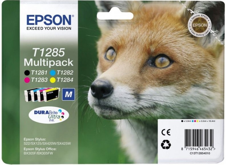 Epson multipack CMYK Ink Cartridge (T1285) (C13T12854012)
