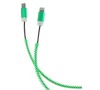 Aligator datový a nabíjecí kabel "ZIP", konektory micro USB a Lightning, zelená