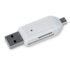Čtečka karet Forever 3v1 OTG micro SD/SD, bílá