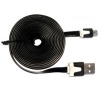 Aligator datový a nabíjecí kabel plochý, konektor micro USB, černá