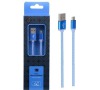 Aligator datový a nabíjecí kabel PLUS METAL, konektor micro USB, modrá