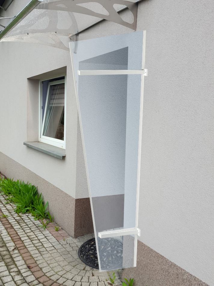 Boční stěna LANITPLAST UNI bílá / PLEXI LG1496