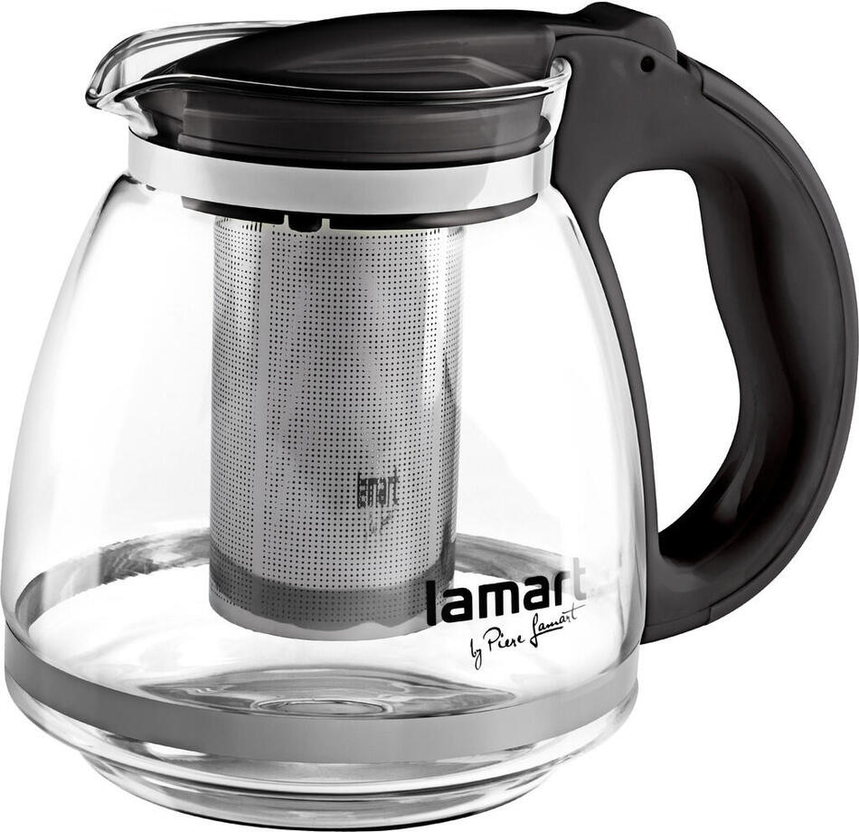 Konvice na čaj Lamart LT7027 , 1,5L ČERNÁ VERRE