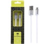 Aligator datový a nabíjecí kabel PLUS METAL, konektor micro USB, bílá