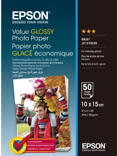 Epson Value Glossy Photo Paper 10x15cm 50 sheet (C13S400038)
