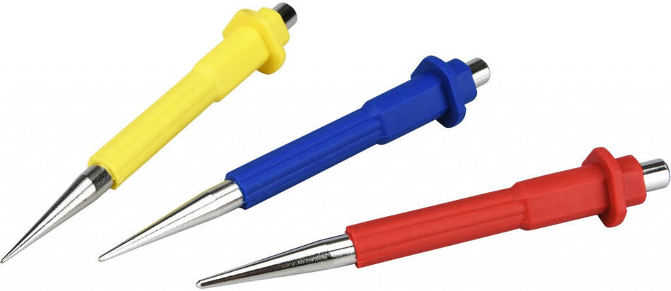 Důlčíky, sada 3ks, 0,8-1,5-2,5mm, délka 125mm, CrV EXTOL-PREMIUM