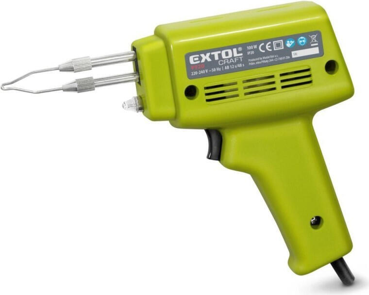 Pistole pájecí transformátorová s příslušenstvím, 100W EXTOL-CRAFT