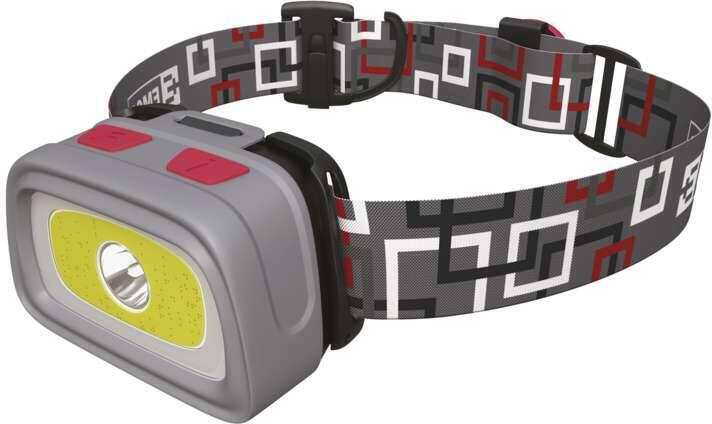 Emos CREE LED + COB LED čelovka P3531, 330 lm, 65 m, 3× AAA
