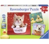 Ravensburger puzzle Roztomilá zvířátka 3x49 dílků