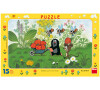 Puzzle Dino Krtek na výletě, 15 dílků