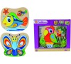 Dřevěné puzzle 2D zvířátka, 3 druhy