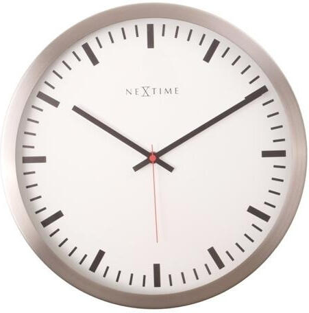 Designové nástěnné hodiny 2522 Nextime Stripe white 34cm