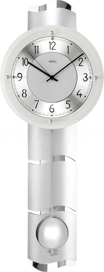 Kyvadlové nástěnné hodiny 5215 AMS řízené rádiovým signálem 66cm