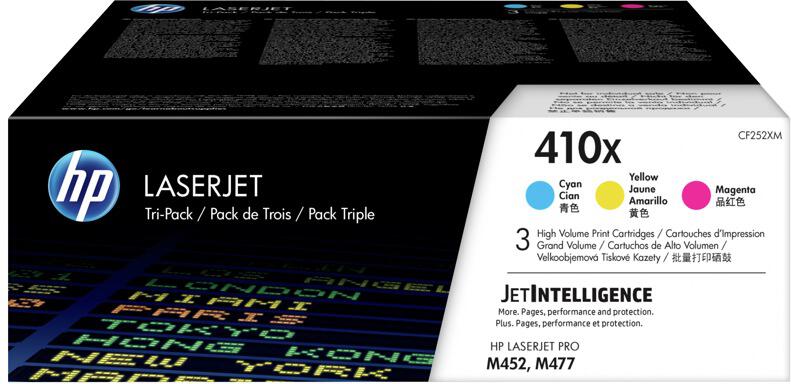 HP 410X 3-pack CMY, CF252XM