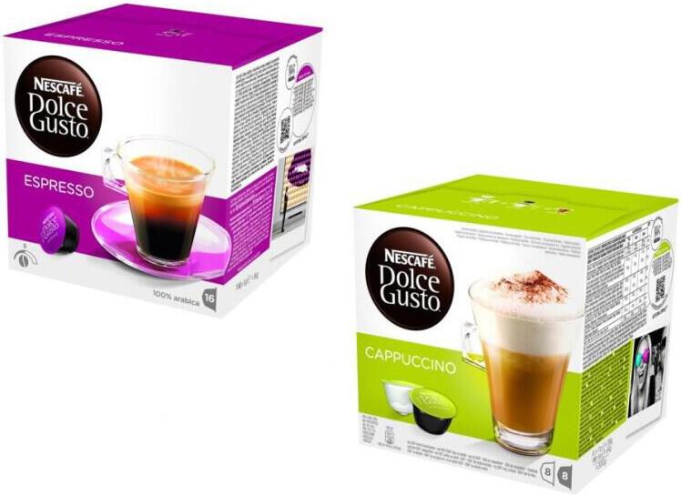 SET: NESCAFÉ Espresso 16 ks k Dolce Gusto + NESCAFÉ Cappuccino 16 ks k Dolce Gusto