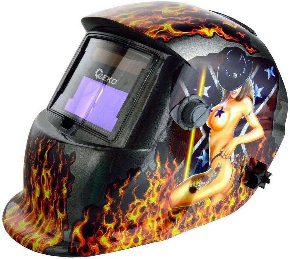 Svářecí kukla samostmívací s plameny GEKO