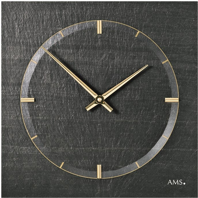 Designové nástěnné břidlicové hodiny 9516 AMS 30cm