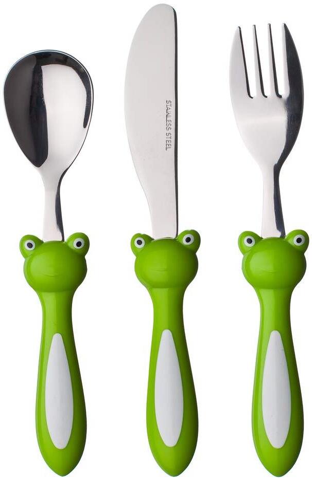 BANQUET Sada dětských příborů FROG, 3 ks, s plastovou rukojetí (41WF1143PCS)