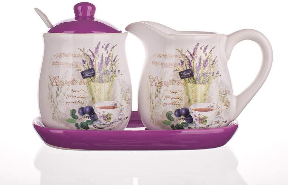 BANQUET Sada mléčenka s cukřenkou LAVENDER, 4 díly,OK (60ZF1082-A)