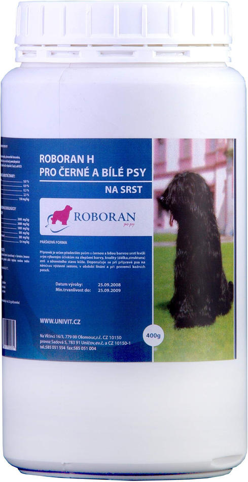 Roboran H pro psy černé a bílé plv 400 g