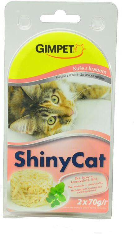 Gimpet Shiny cat konz. - kuře, krab 2 x 70 g