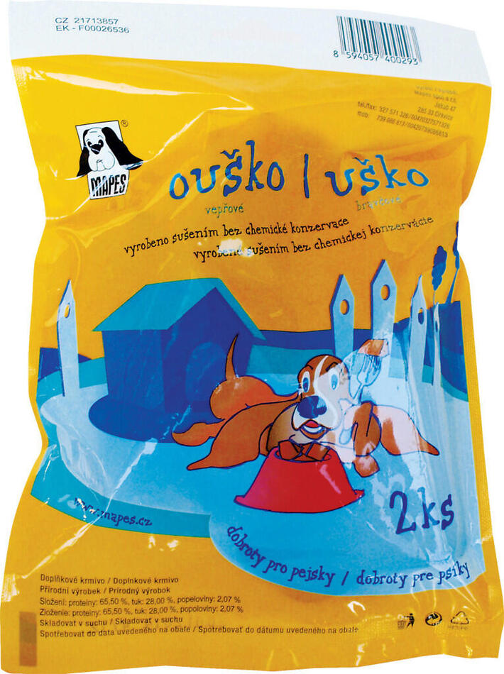 Suš. ucho - vepřové balené 2 ks