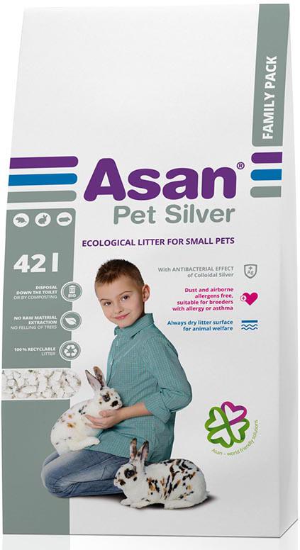 Podestýlka hlod. Asan Pet Silver 42 l