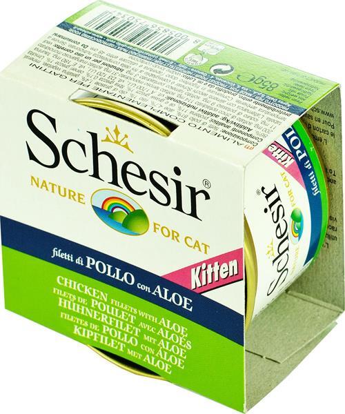 Schesir kitten konz. - kuřecí s aloe vera 85 g