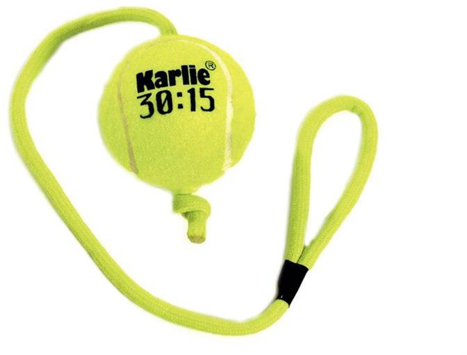 Hračka tenis Míč na šňůrce Karlie 8 cm