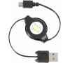 Nabíječka telefonu USB - MICRO USB navíjecí COMPASS