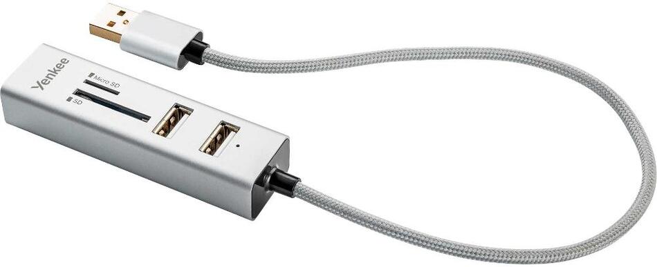 Čtečka karet Yenkee YHC 101SR USB COMBO HUB+čtečka