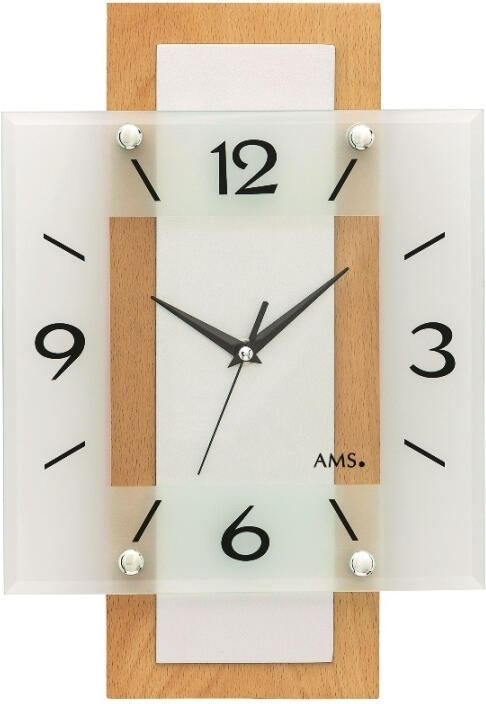 Designové nástěnné hodiny 5507 AMS řízené rádiovým signálem 40cm