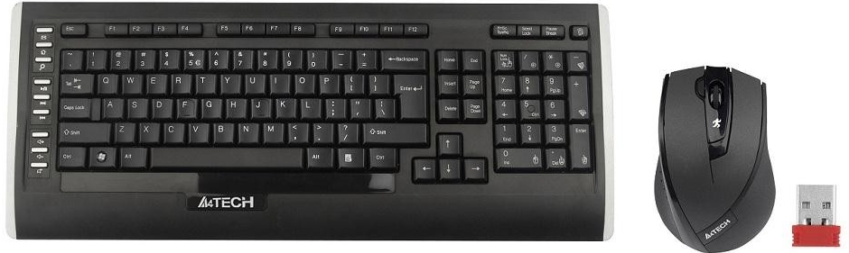 A4tech 9300F set bezdr. kláv. + bezdr. V-Track optická myš,CZ/US, USB