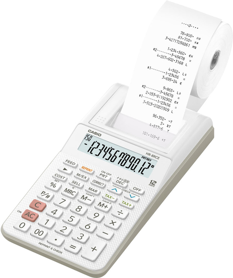 Kalkulačka Casio HR 8 RCE WE