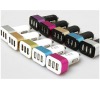 Nabíječka do auta 3x USB - ZELENÁ