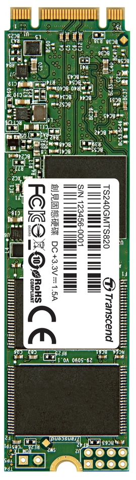 TRANSCEND MTS820S 240GB SSD disk 2280, SATA III (TLC), 500MB/s