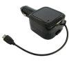 USB nabíjecí autoadaptér, navíjecí kabel micro USB + 1x USB, 3500mA max., DC 12-24V, če... SOLIGHT