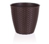 Květník RATTAN 29 cm, hnědý