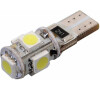 Žárovka 5 SMD LED 12V T10 s rezistorem CAN-BUS ready bílá COMPASS